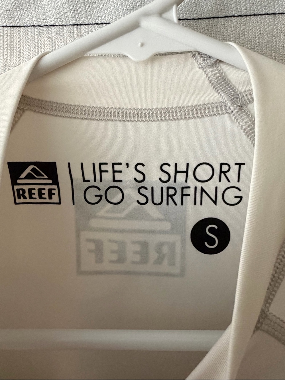 Reef Life’s Short Go Surfing Rash Guard Ivory Youth Size S(A591) - Picture 7 of 9